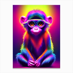 Neon Monkey Canvas Print