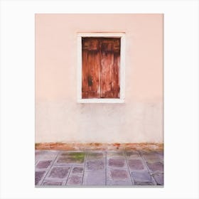 Shuttered Window Of Murano Canvas Print