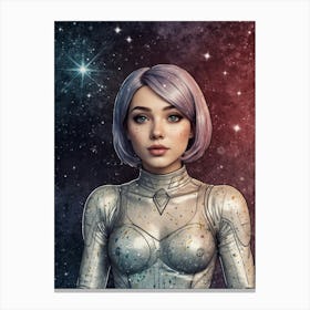Space Girl 1 Canvas Print