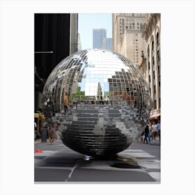 New York Downtown Giant Disco Ball 2 Canvas Print
