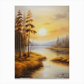 226.Golden sunset, USA. Art Print Canvas Print