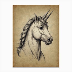 Unicorn Head Canvas Print