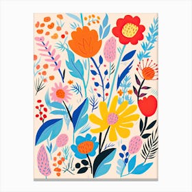 Flowers 23, Matisse style, Floral texture Canvas Print