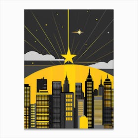 City Skyline 3 vector art Canvas Print