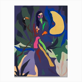 Tropical Neon Paradice Canvas Print