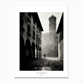 Poster Of Vicenza, Italy, Black And White Analogue Photography 3 Canvas Print