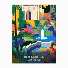 Hot Springs National Park Travel Poster Matisse Style 3 Canvas Print