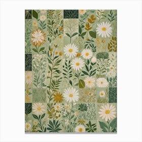 Daisy Patchwork Canvas Print