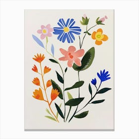 Painted Florals Lobelia 3 Canvas Print