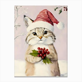 Santa Cat 2 Canvas Print