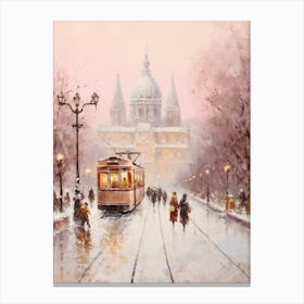 Dreamy Winter Painting Vienna Austria 1 Canvas Print