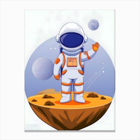 Astronaut In Space 4 Canvas Print