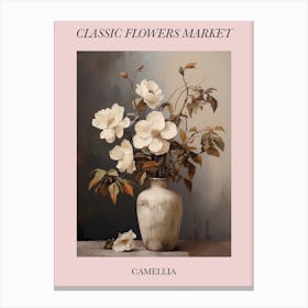Classic Flowers Market Camellia Floral Poster 2 Canvas Print
