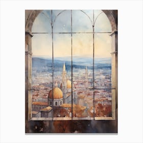 Winter Cityscape Florence Italy Canvas Print