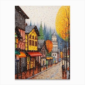 Leavenworth Washington Pointillism 13 Canvas Print