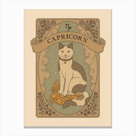 Cats Astrology Capricorn Canvas Print