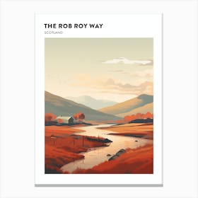 The Rob Roy Way Scotland 3 Hiking Trail Landscape Poster Canvas Print
