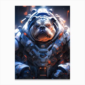 Bulldog In Space 2 Canvas Print