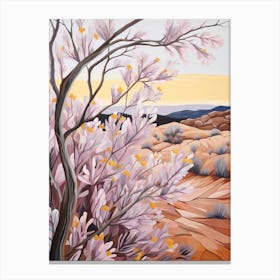 Lavender 4 Flower Painting Canvas Print