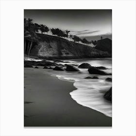 Black And White Beach 26 Canvas Print