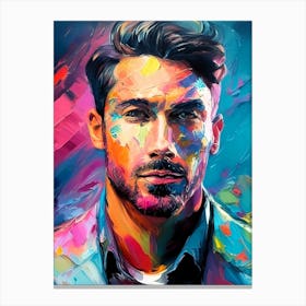 Creative Color Portrait Of A Man Canvas Print