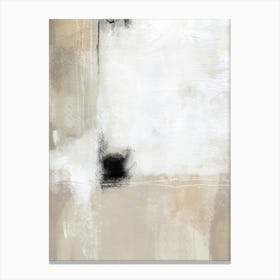 Beige White Abstract Painting 3 Canvas Print