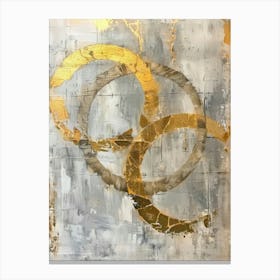 Gold Circles 11 Canvas Print