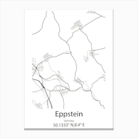 Eppstein,Germany Minimalist Map Canvas Print