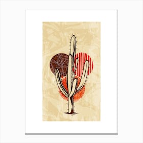 Artistic Saguaro Cactus Design Canvas Print