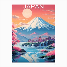 Colourful Japan travel poster Canvas Print