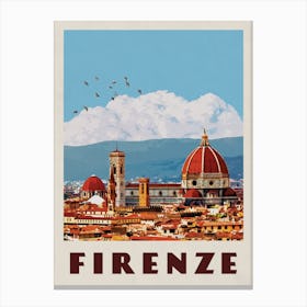 Florence Italy Travel Poster Canvas Print