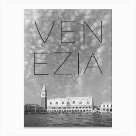 Mark's Campanile And Doge's Palace In Venice Canvas Print