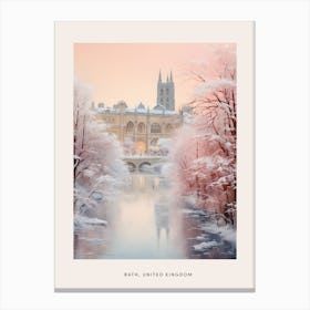 Dreamy Winter Painting Poster Bath United Kingdom 3 Canvas Print