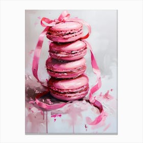 Pink Macarons Canvas Print