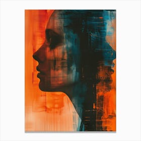 Digital Portrait Of A Woman Canvas Print