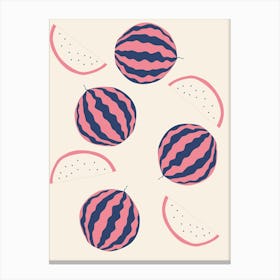 Summer Fruits in Watermelon Canvas Print