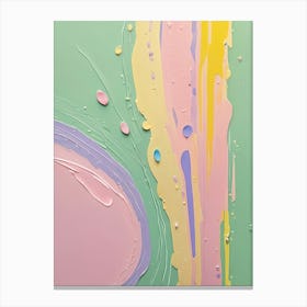 Pastel Paint And Droplets no1 Canvas Print