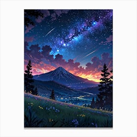 Night Sky Anime aesthetic 1 Canvas Print