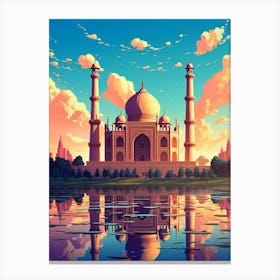 Taj Mahal Pixel Art 2 Canvas Print
