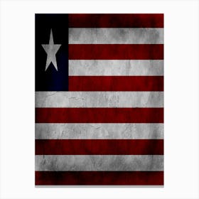 Liberia Flag Texture Canvas Print