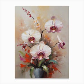 Orchids In A Vase Canvas Print