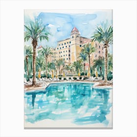 The Waldorf Astoria Orlando   Orlando, Florida   Resort Storybook Illustration 1 Canvas Print