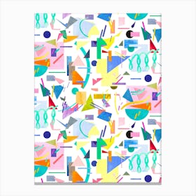 Geometric Collage Pop Canvas Print