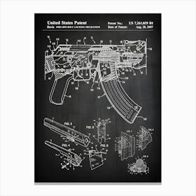 Ak 47 Patent Print Ak47 Art Ak 47 Decor Gun Patent Ak47 Gun Patent Gun Blueprint Bolt Locking Patent Print Patent Print G0291 Canvas Print