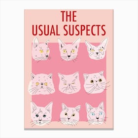 Usual Suspects - Cat Poster Canvas Print