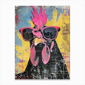 Rooster In Sunglasses 1 Canvas Print