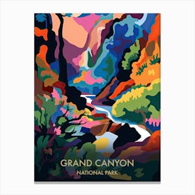 Grand Canyon National Park Travel Poster Matisse Style 5 Canvas Print