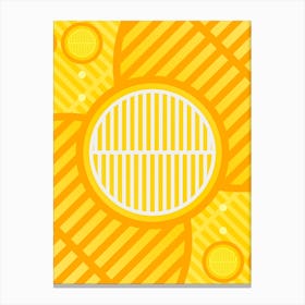 Geometric Abstract Glyph in Happy Yellow and Orange n.0079 Canvas Print