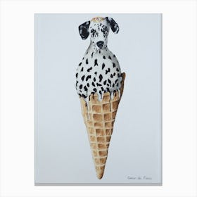 Icecream Dalmatian Canvas Print