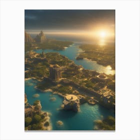Atlantis from Above Canvas Print